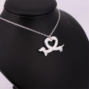 Dachshund heart necklace 